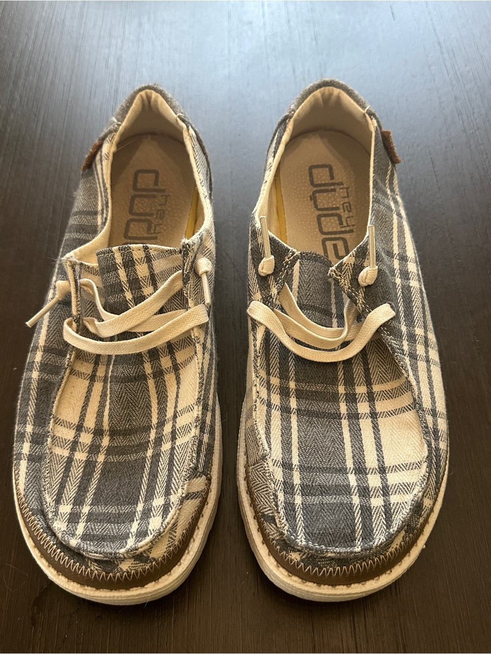 Hey Dude Casual Shoes in Gray and Cream